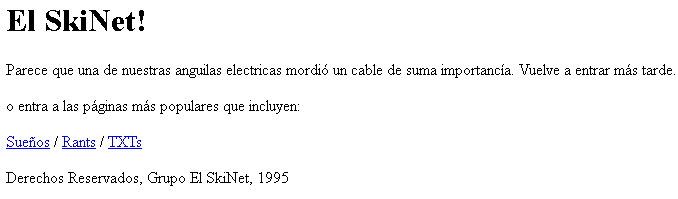 P&aacute;gina de Error 404 de SkINet